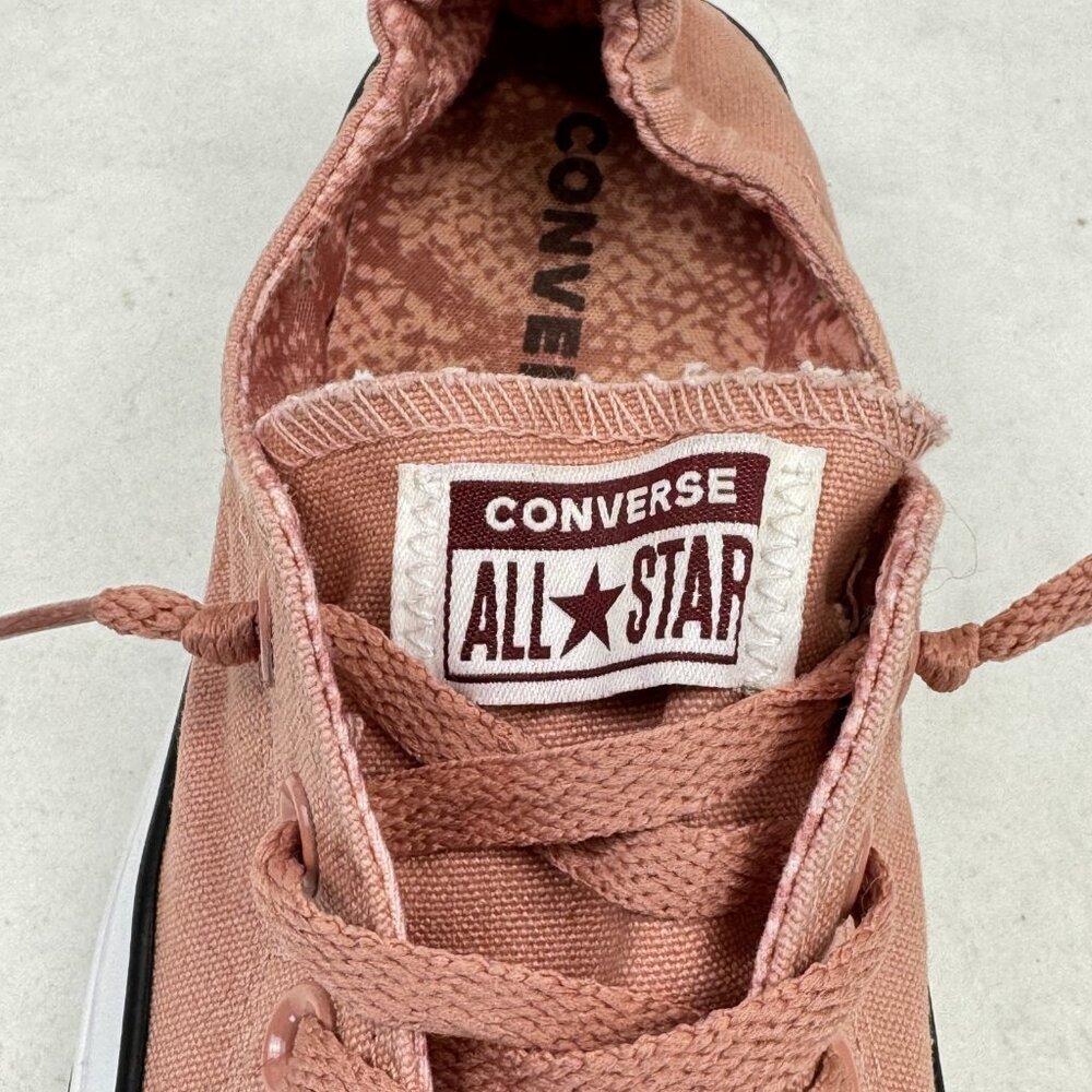 Converse All Star Chuck Taylor Womens 7-8 Mens 6 Low Top Sneakers Salmon Canvas - Picture 6 of 14